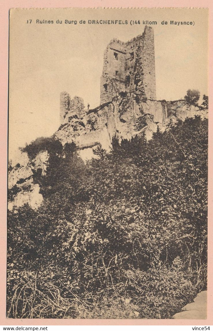 Ruines Du Burg De Drachenfels (144 Kilom De Mayence) - Circulé 1927 - Drachenfels