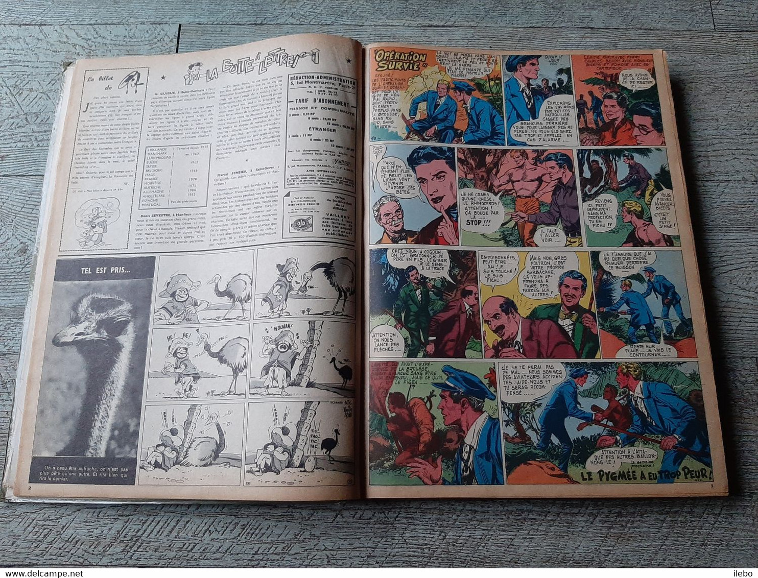 reliure éditeur N° 7 album vaillant 1961 du numéro 837 à 849 illustré jeunesse bande dessinée