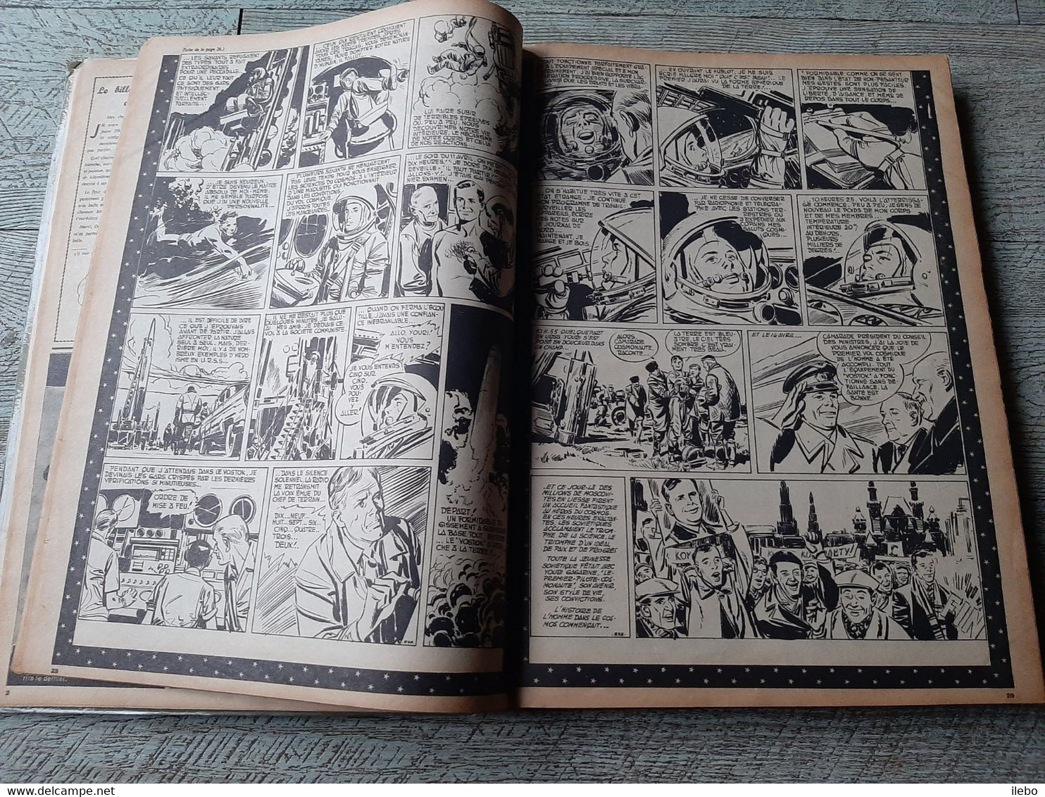 reliure éditeur N° 7 album vaillant 1961 du numéro 837 à 849 illustré jeunesse bande dessinée