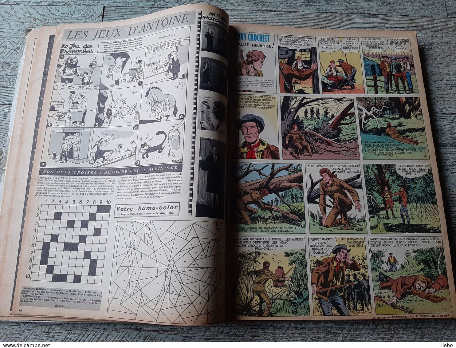 reliure éditeur N° 7 album vaillant 1961 du numéro 837 à 849 illustré jeunesse bande dessinée