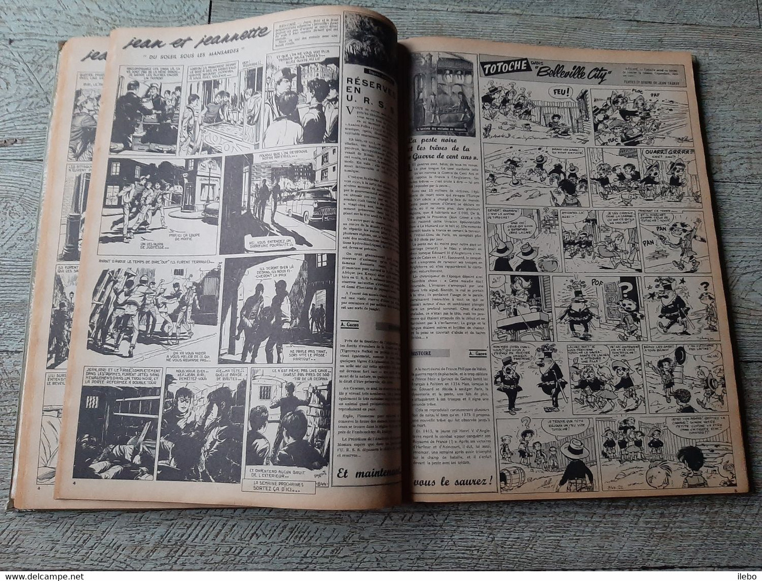 reliure éditeur N° 7 album vaillant 1961 du numéro 837 à 849 illustré jeunesse bande dessinée