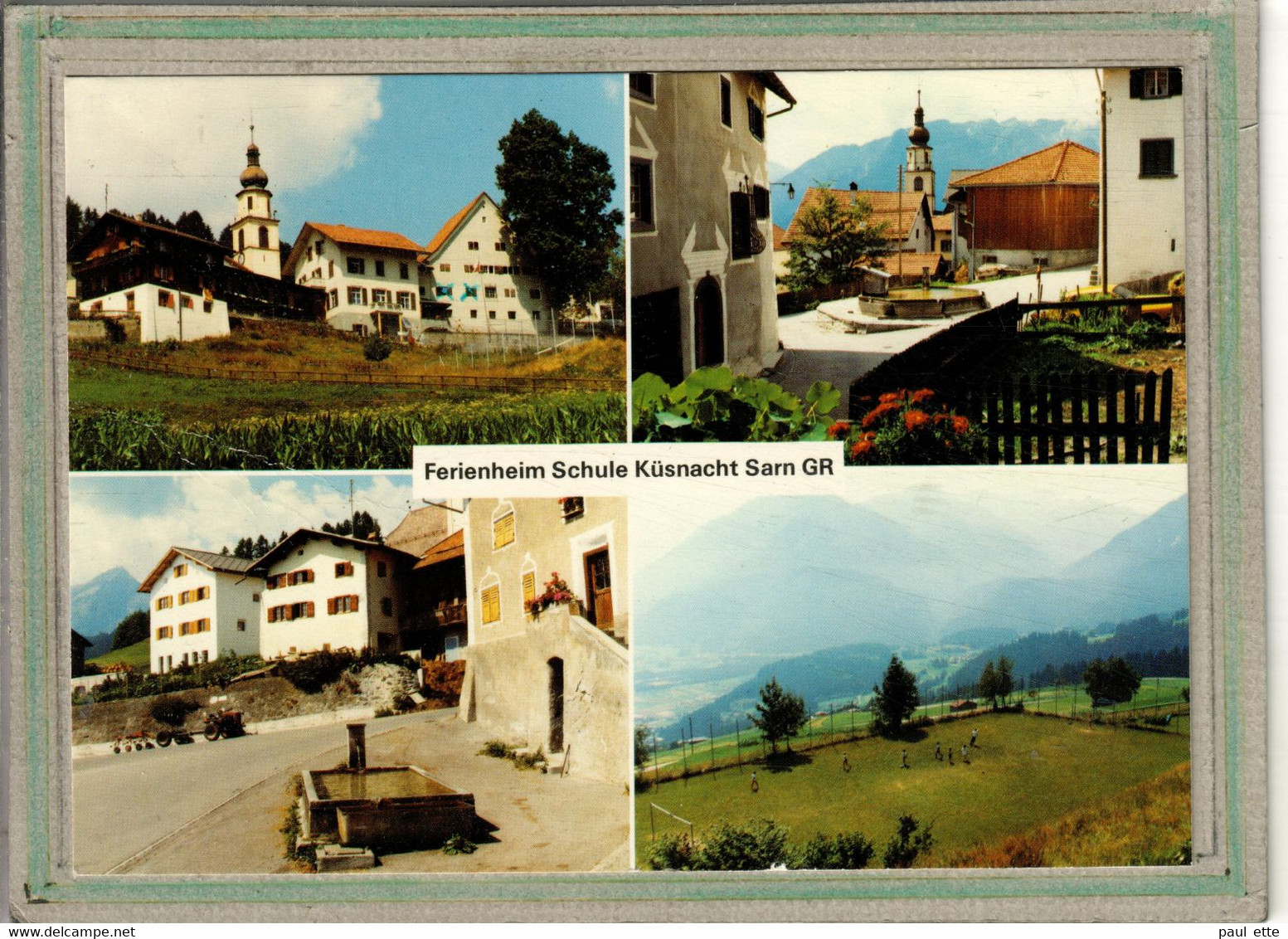 CPSM - (Suisse-GR Grisons) - KÜSNACHT -SARN-HEINZENBERG - Ferienheim Schule - 1989 - Sarn
