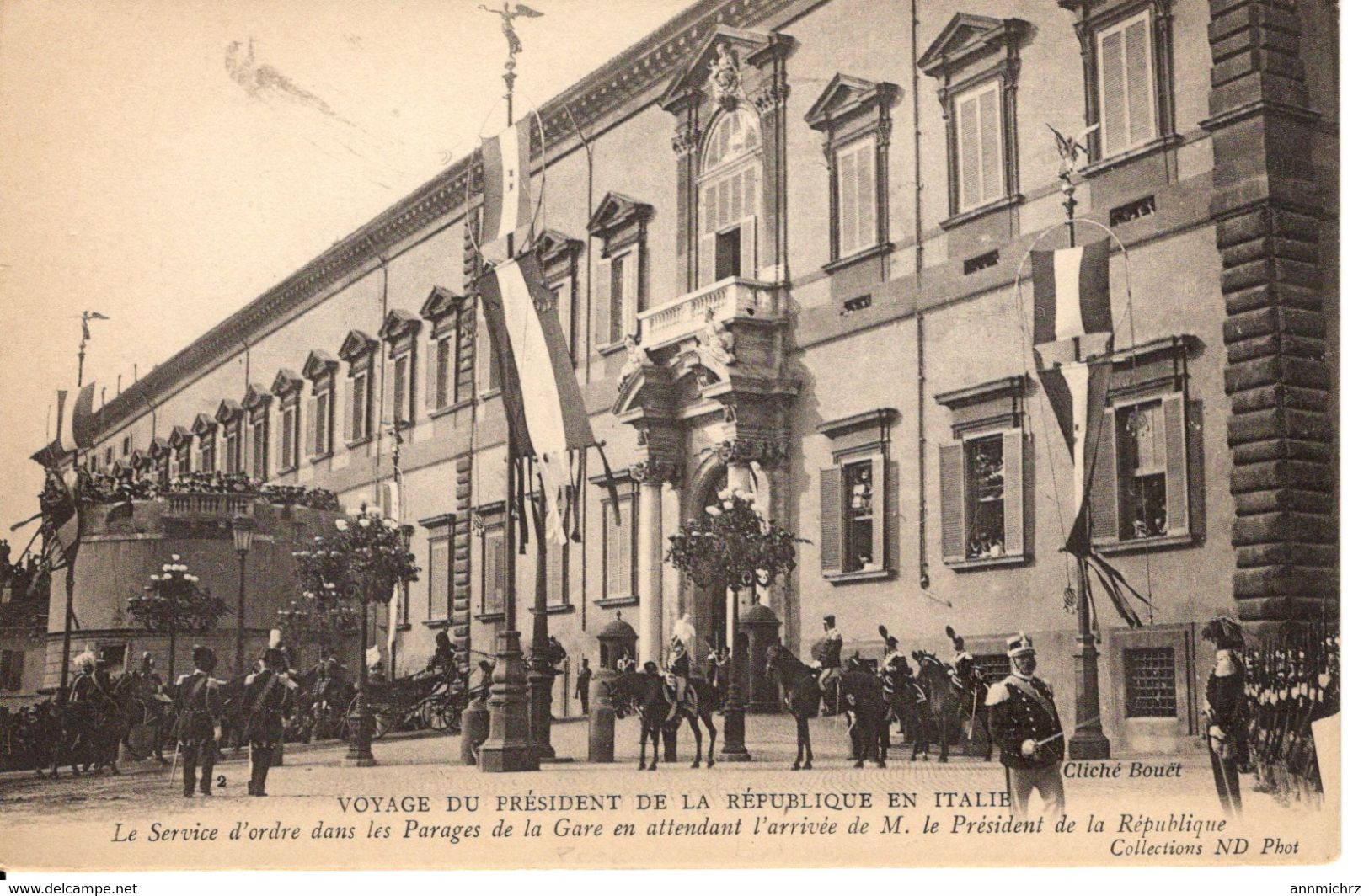 VOYAGE DU PRESIDENT DE LA REPUBLIQUE EN ITALIE LE SERVICE D'ORDRE DANS LES PARAGES - Recepties