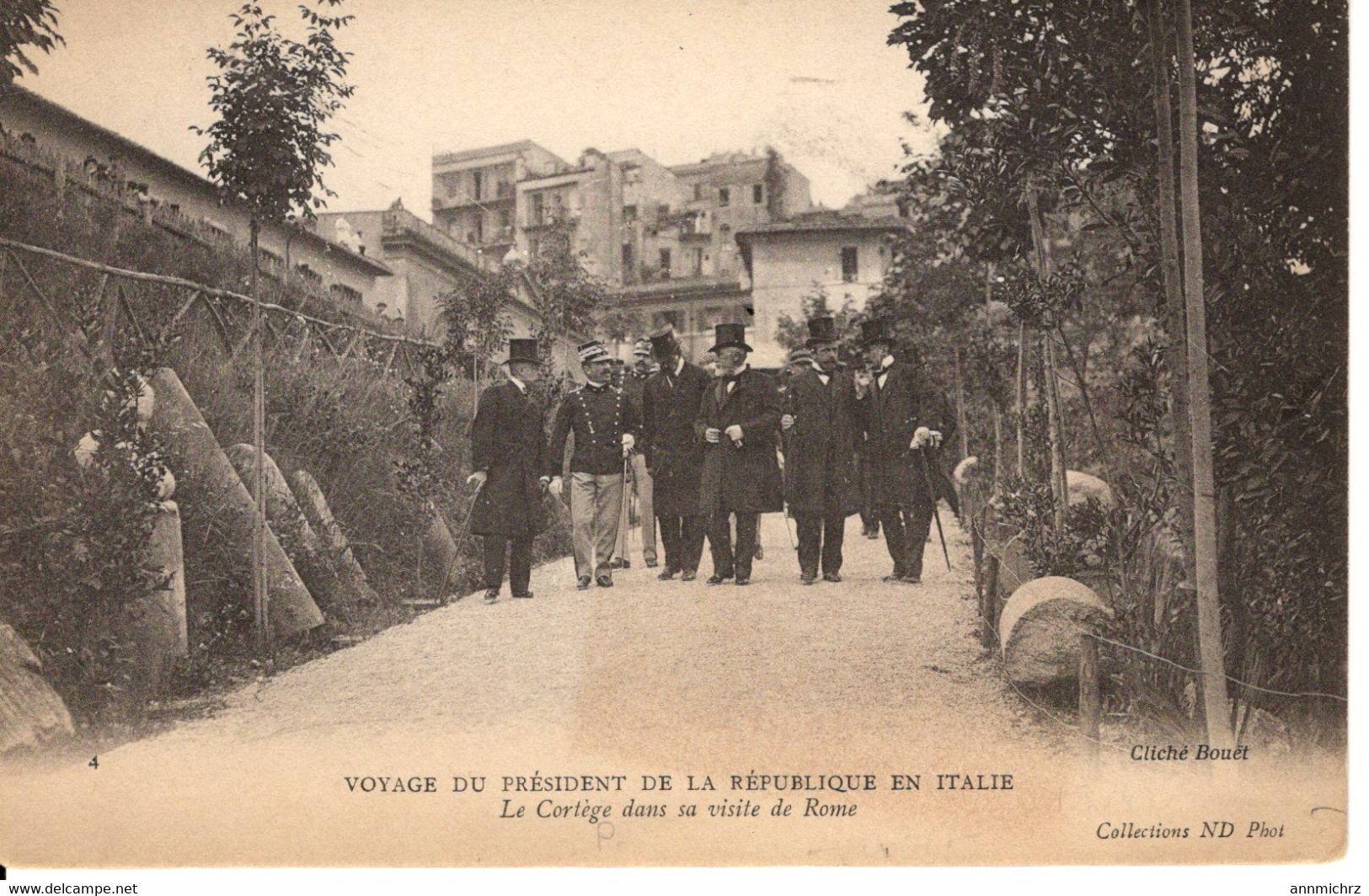 VOYAGE DU PRESIDENT DE LA REPUBLIQUE EN ITALIE LE CORTEGE DANS SA VISITE DE ROME - Recepciones