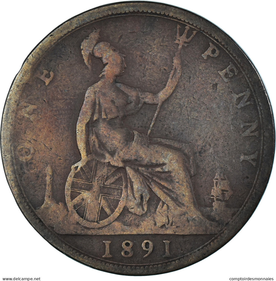 Monnaie, Grande-Bretagne, Penny, 1891 - D. 1 Penny