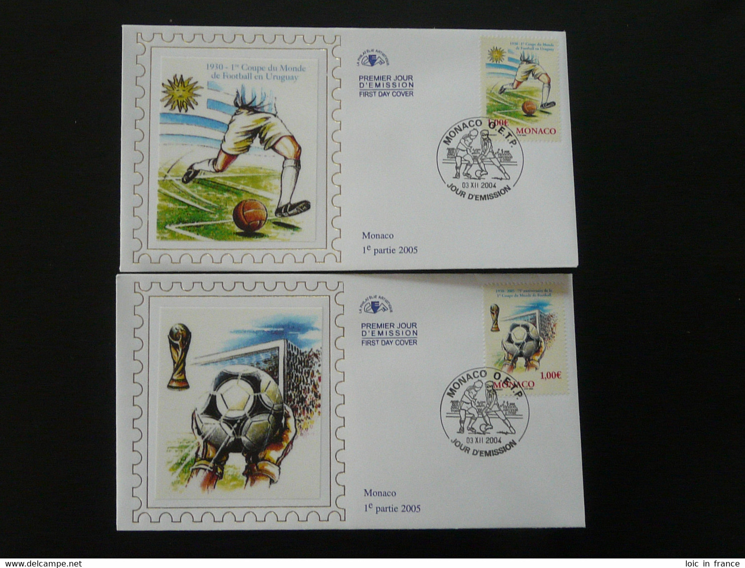 FDC (x2) Centenaire Coupe Du Monde En Uruguay Centenary Football World Cup Monaco 2004 - 1930 – Uruguay