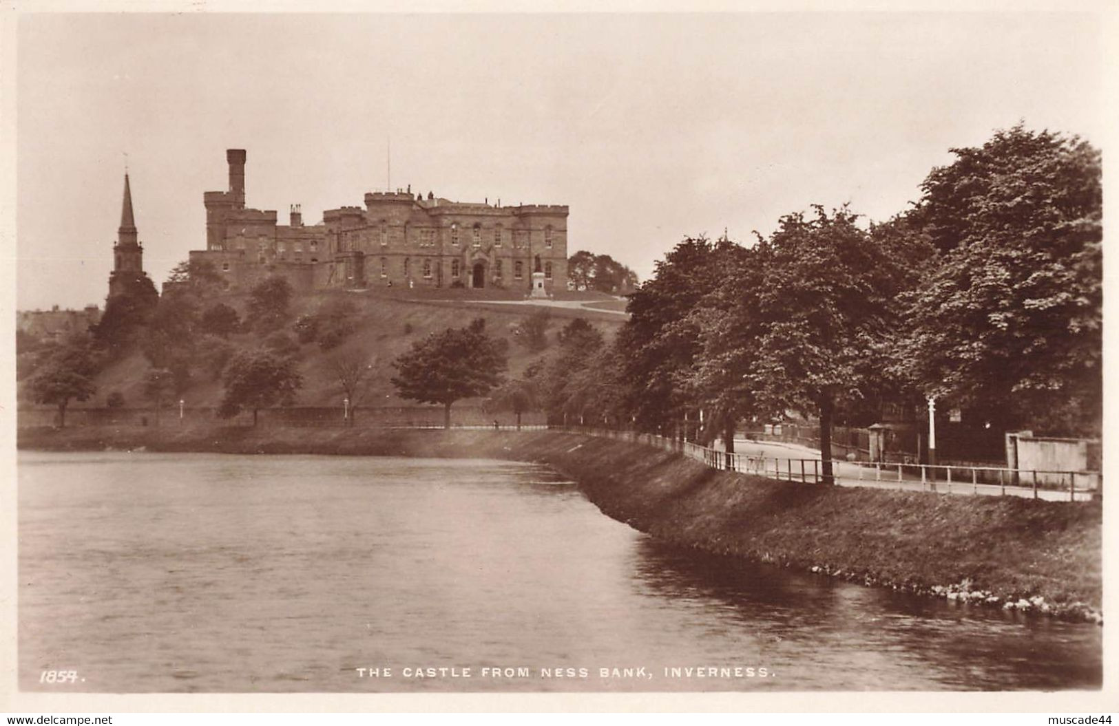 INVERNESS - THE CASTLE FROM NESS BANK - Inverness-shire