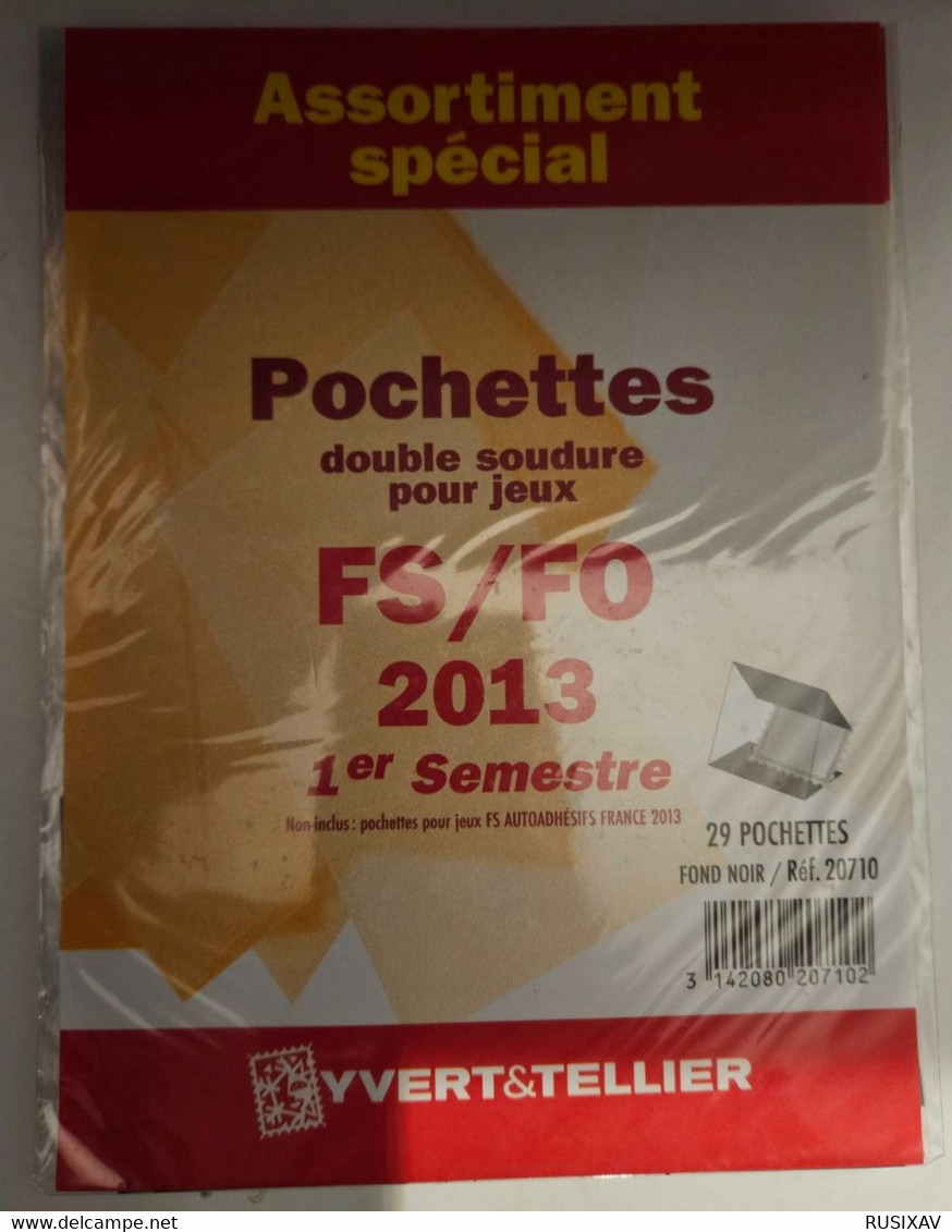 Yvert & Tellier Lot Assortiment De Pochettes (double Soudure) :2013-1e Semestre + 2013-2e Semestre - Bolsillos