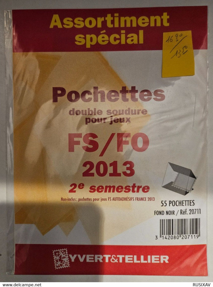 Yvert & Tellier Lot Assortiment De Pochettes (double Soudure) :2013-1e Semestre + 2013-2e Semestre - Taschine