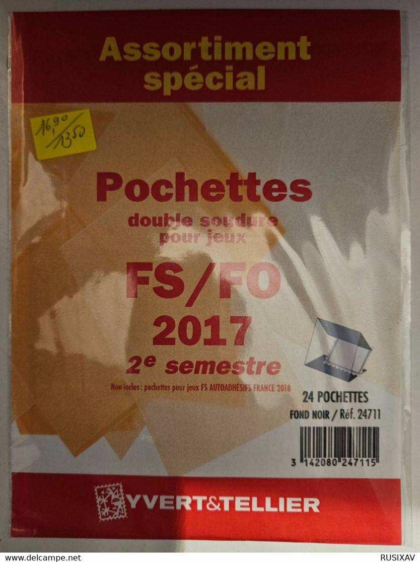 Yvert & Tellier Assortiment De Pochettes (double Soudure) : 2017-2e Semestre - Bolsillos