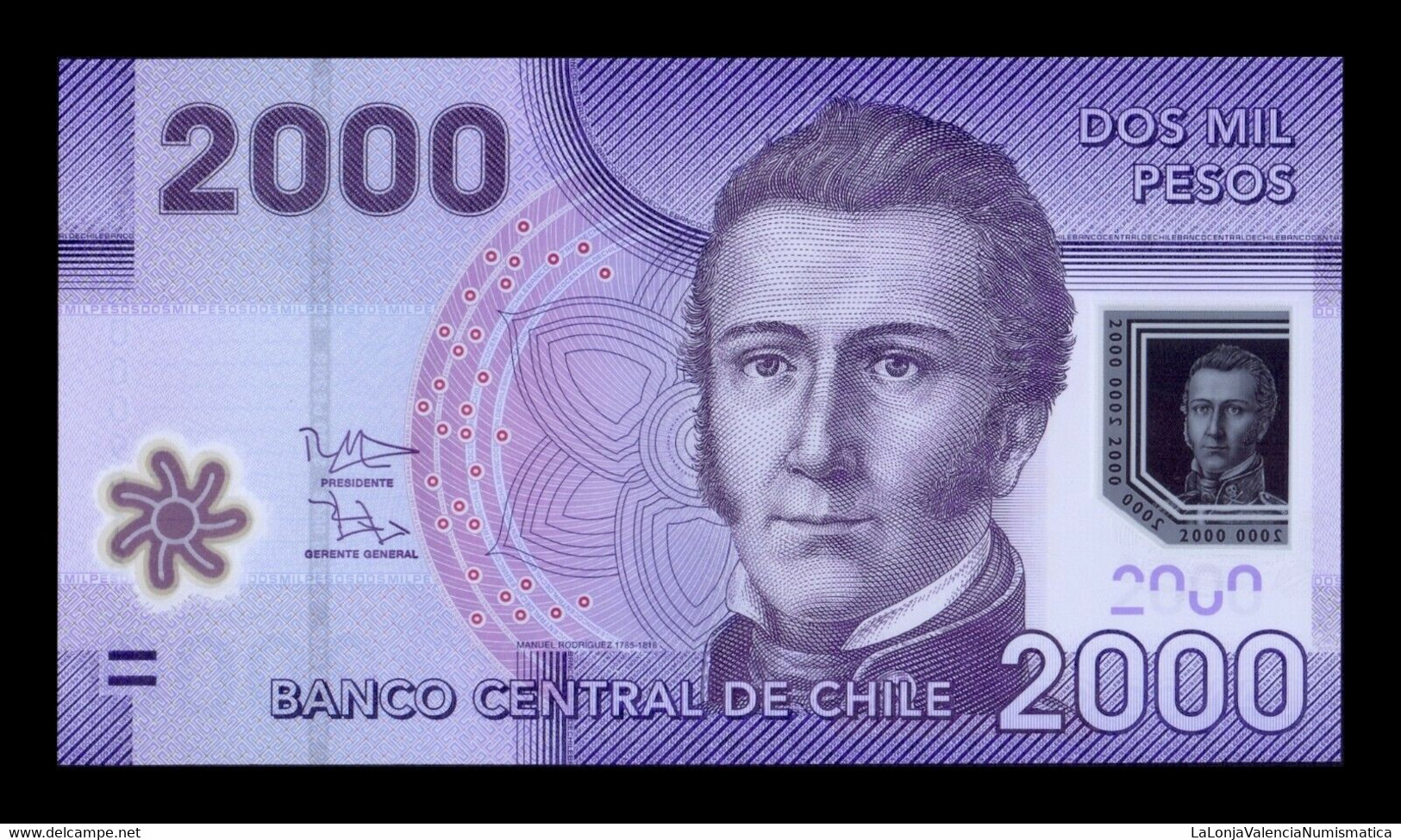 Chile 2000 Pesos 2012 Pick 162b Low Serial Polymer Sc Unc - Chili