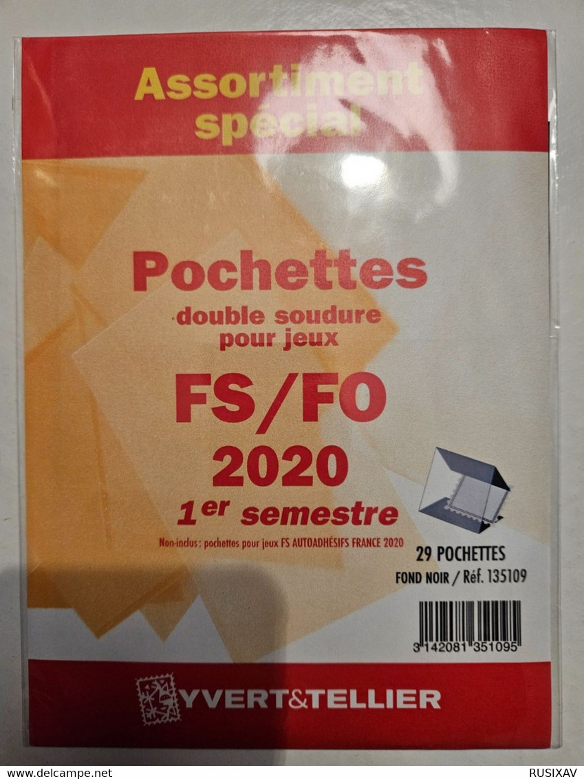 Yvert & Tellier Lot Assortiment De Pochettes (double Soudure) : 2020-1e Semestre + 2020-2e Semestre - Bandes Cristal