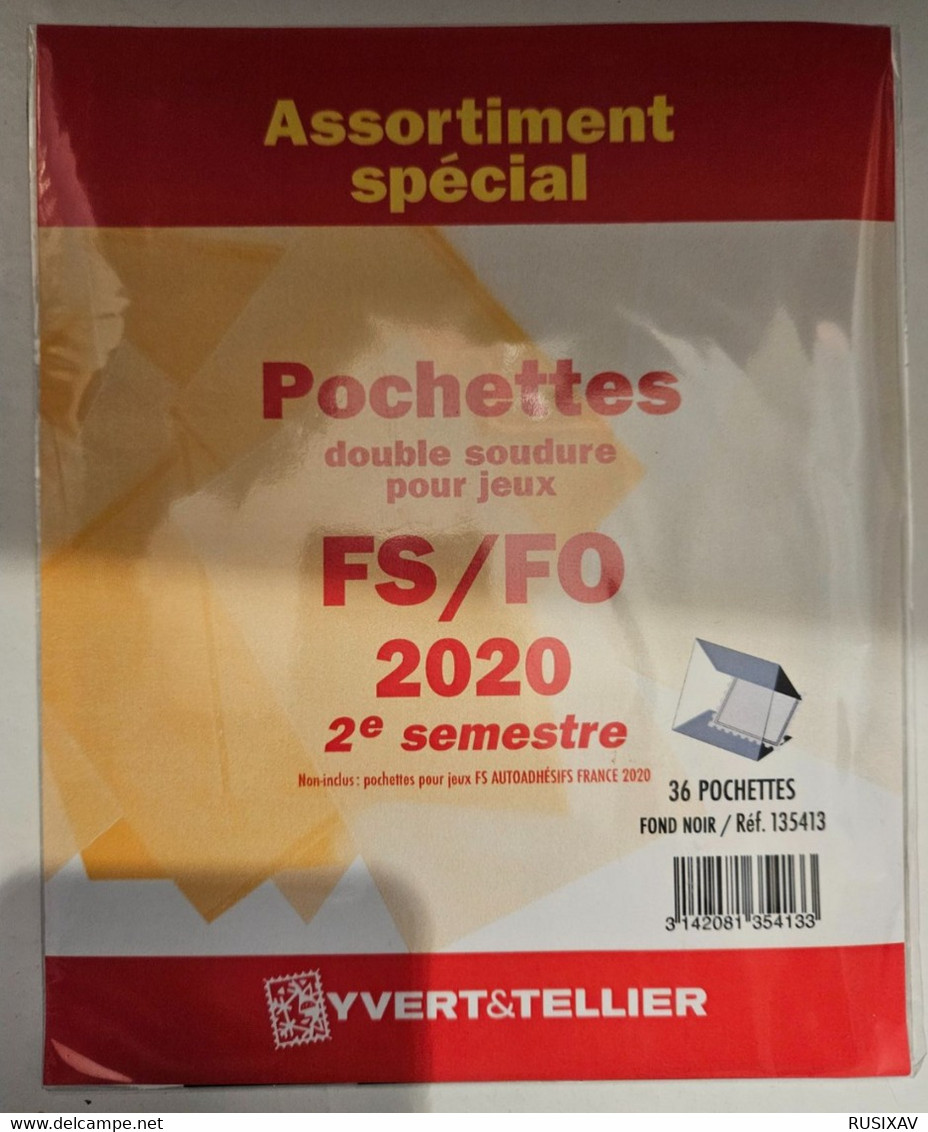 Yvert & Tellier Lot Assortiment De Pochettes (double Soudure) : 2020-1e Semestre + 2020-2e Semestre - Fächer