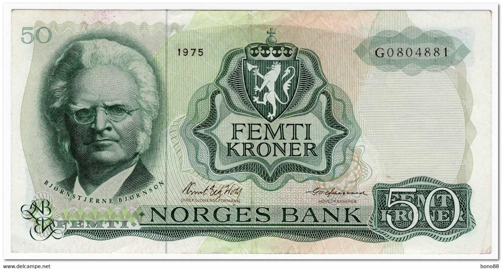 NORWAY,50 KRONER,1975,P.37c,aXF - Norwegen