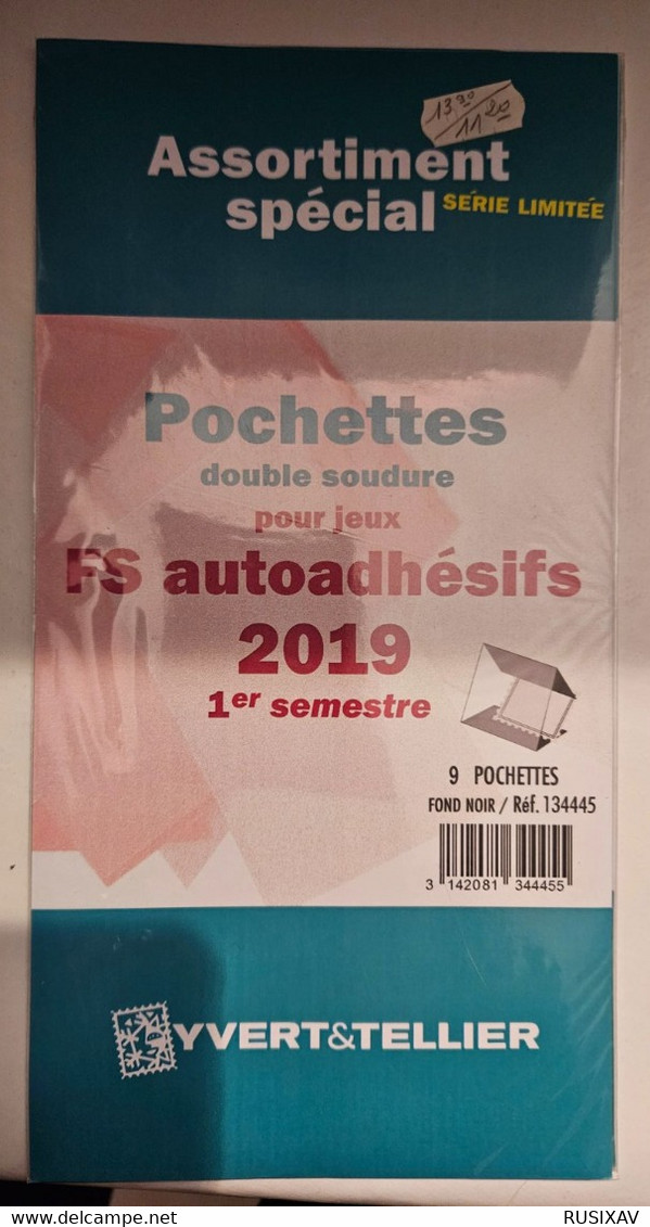 Yvert & Tellier Assortiment De Pochettes (double Soudure) : 2019 - 1e Sem. (Jeux Autoadhésifs) - Bandes Cristal