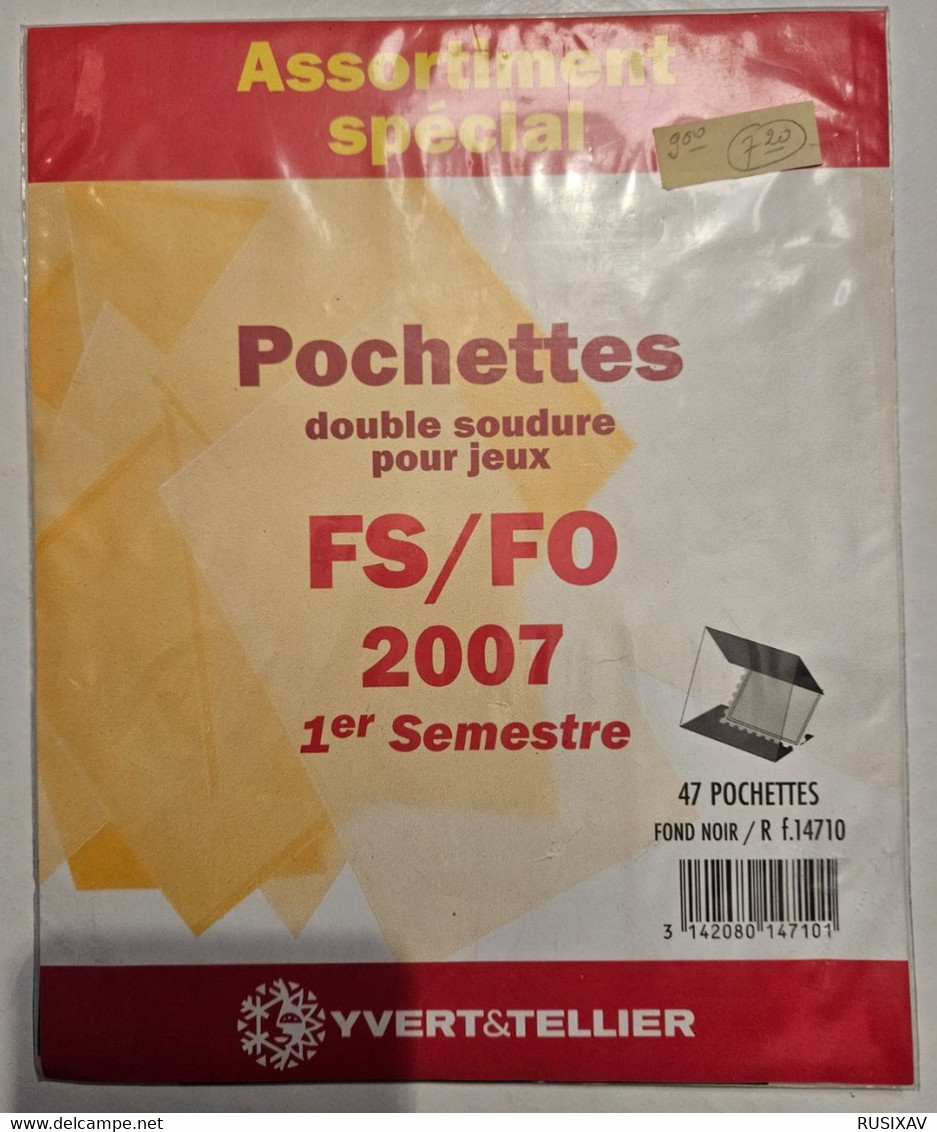 Yvert & Tellier Assortiment De Pochettes (double Soudure) : 2007-1e Semestre - Mounts