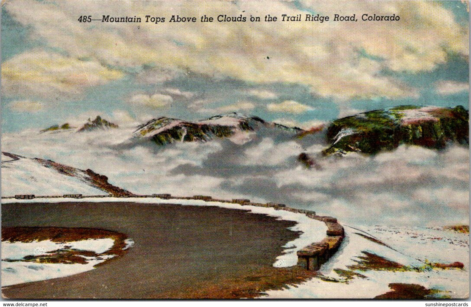 Colorado Rocky Mountains Mountain Tops Above The Clouds On The Trail Ridge Road - Rocky Mountains