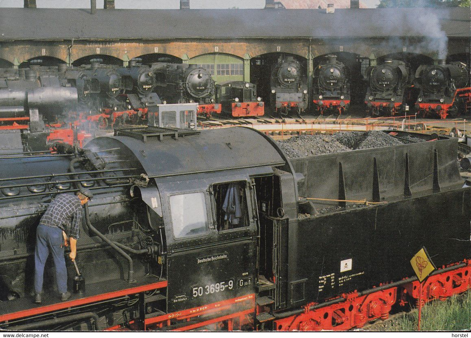 D-39418 Staßfurt - Ringlokschuppen - Eisenbahn - Dampflokomotiven - BR 50 - BR 44 - Nice Stamp - Stassfurt