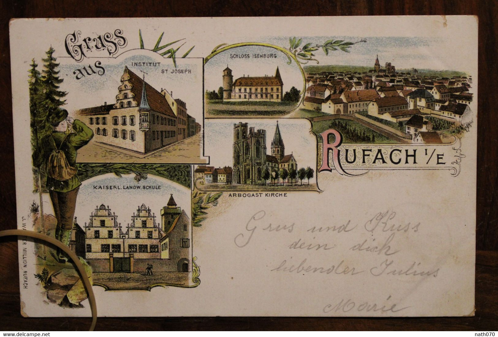 AK 1898 Cpa Gruss Aus Gruß Rufach Rouffach Deutsches Reich Litho Elsass Alsace - Rouffach