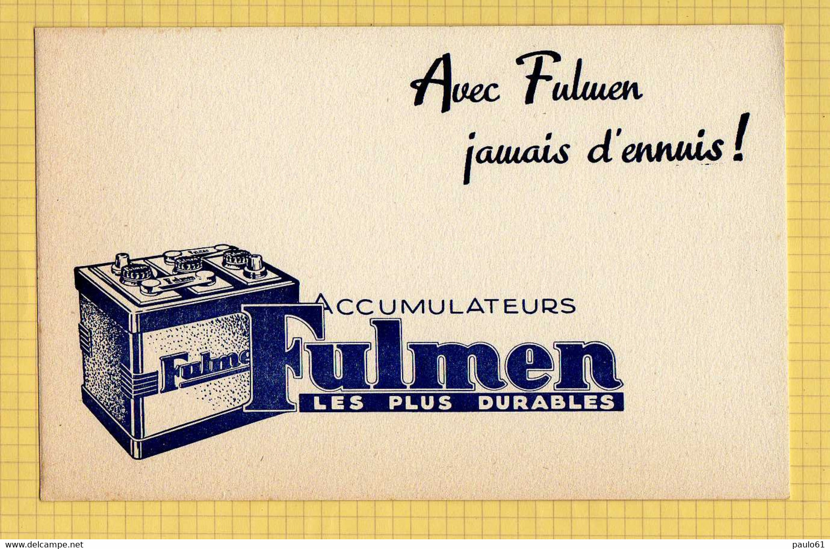 BUVARD : Accumulateur Batterie FULMEN - Automobile