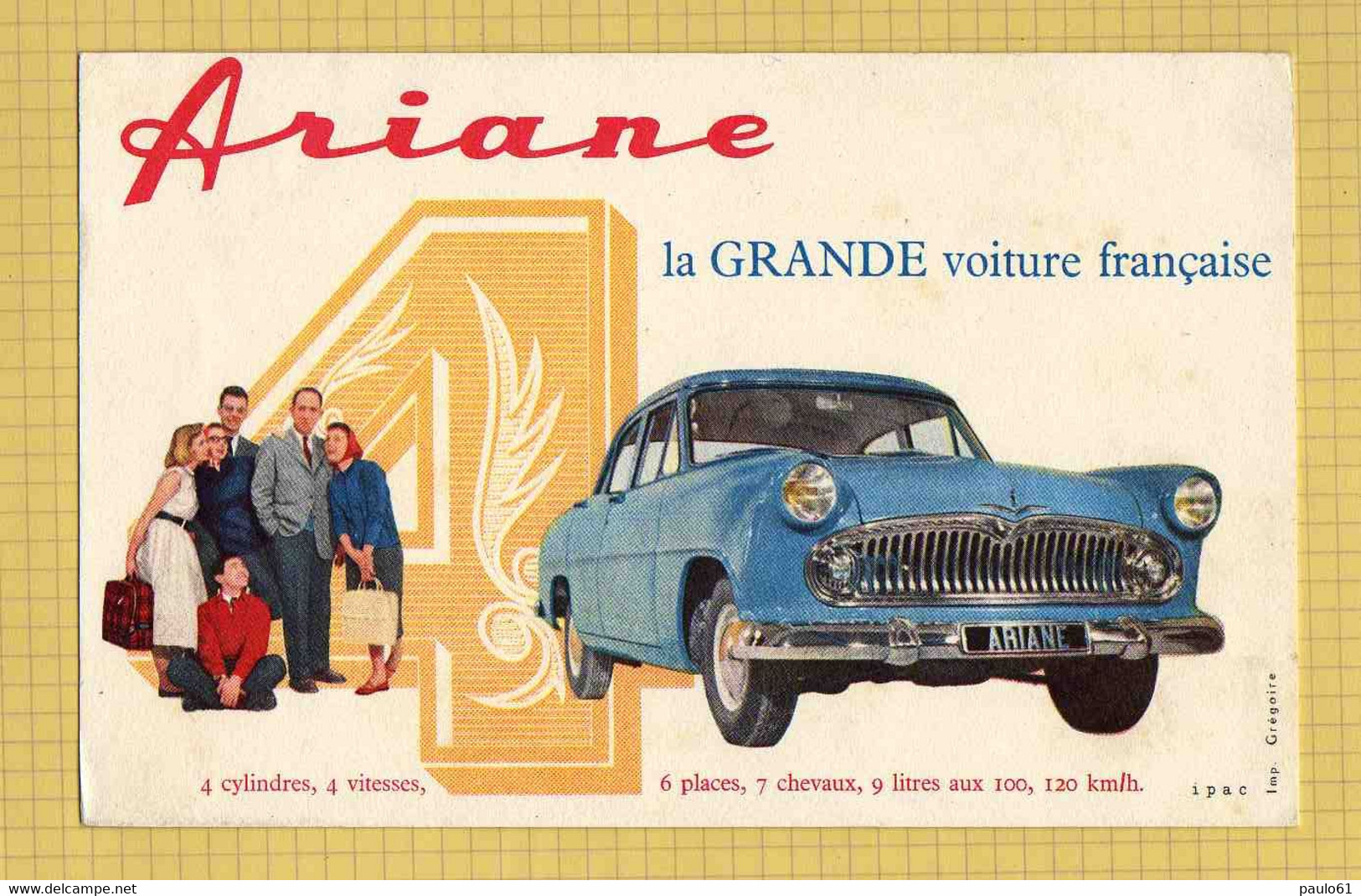 BUVARD :ARIANE La Grande Voiture Française - Automóviles