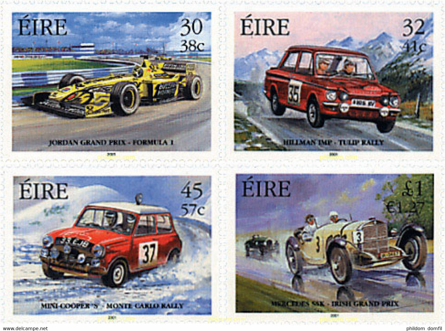 81260 MNH IRLANDA 2001 CARRERAS DE COCHES - Verzamelingen & Reeksen