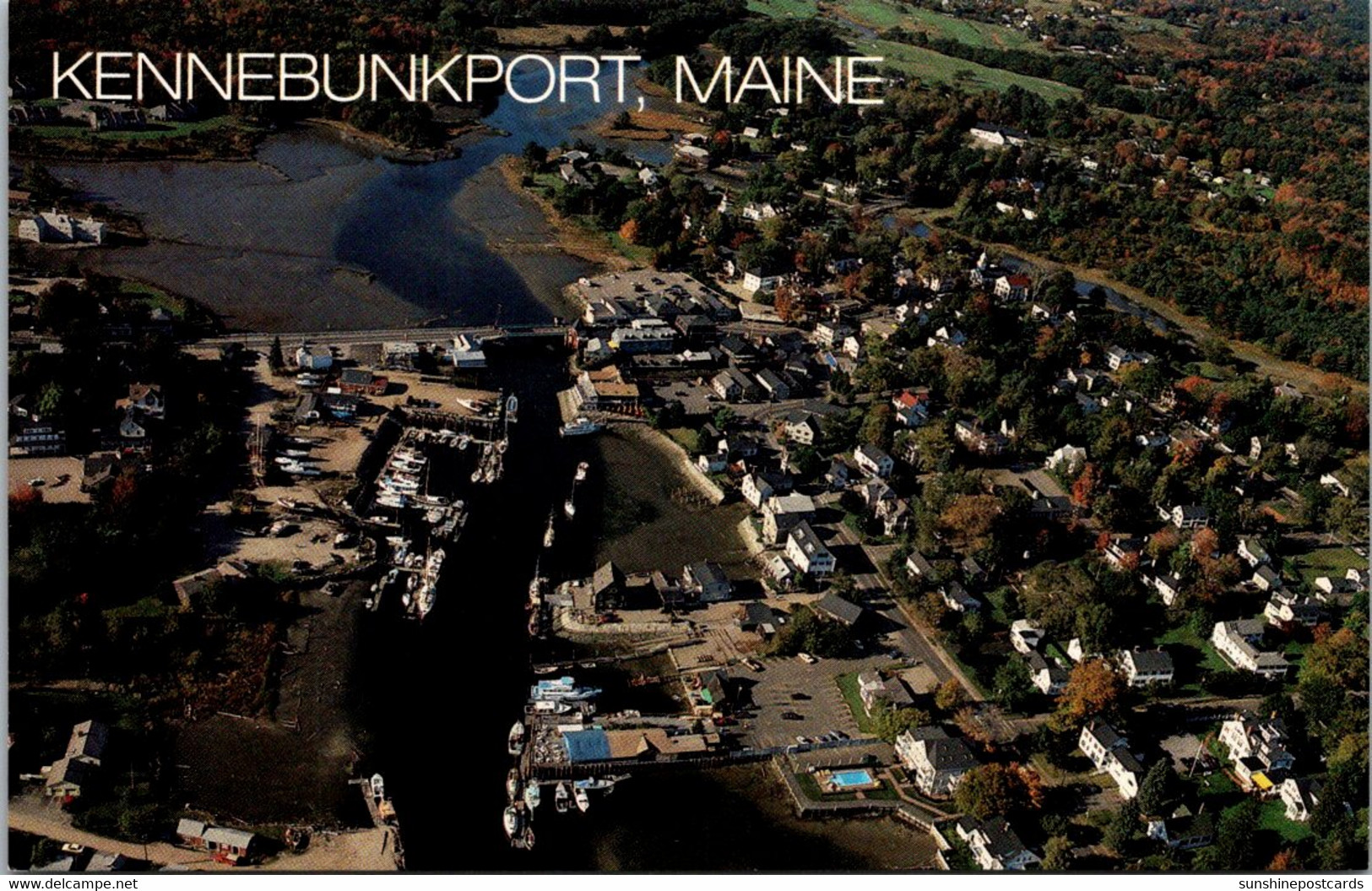 Maine Kennebunkport Aerial View Showing Kennebunk River At Low Tide - Kennebunkport