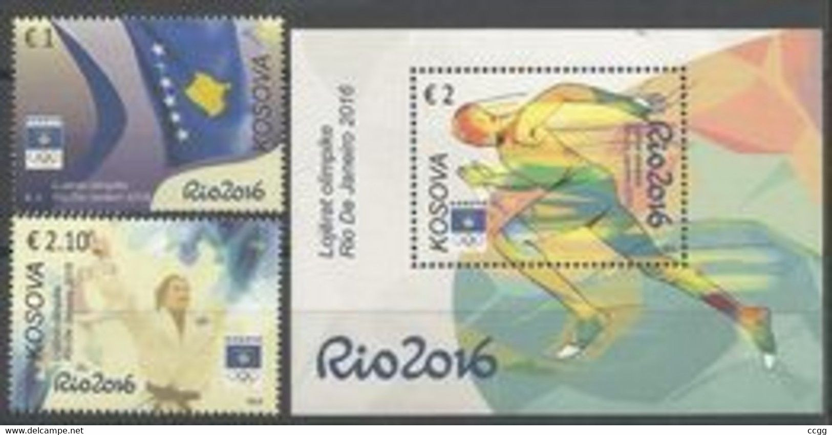 Olympische Spelen  2016 , Kosovo  - Zegels + Blok  Postfris - Verano 2016: Rio De Janeiro