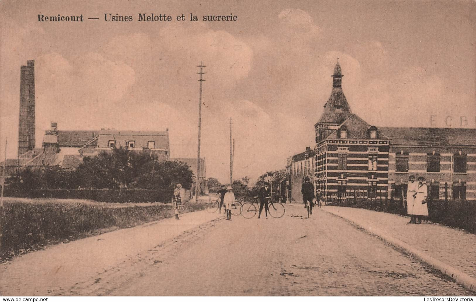 BELGIQUE - Remicourt - Usines Melotte Et La Sucrerie - Carte Postale Ancienne - - Remicourt