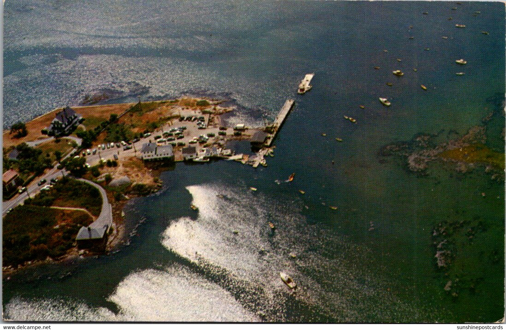 Maine Kennebunkport Cape Porpoise Harbor Aerial View Of The Center Of Fishing Industry - Kennebunkport