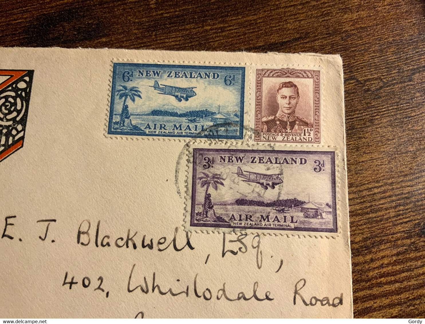 1938 New Zealand Air Mail Cover (C71) - Luchtpost