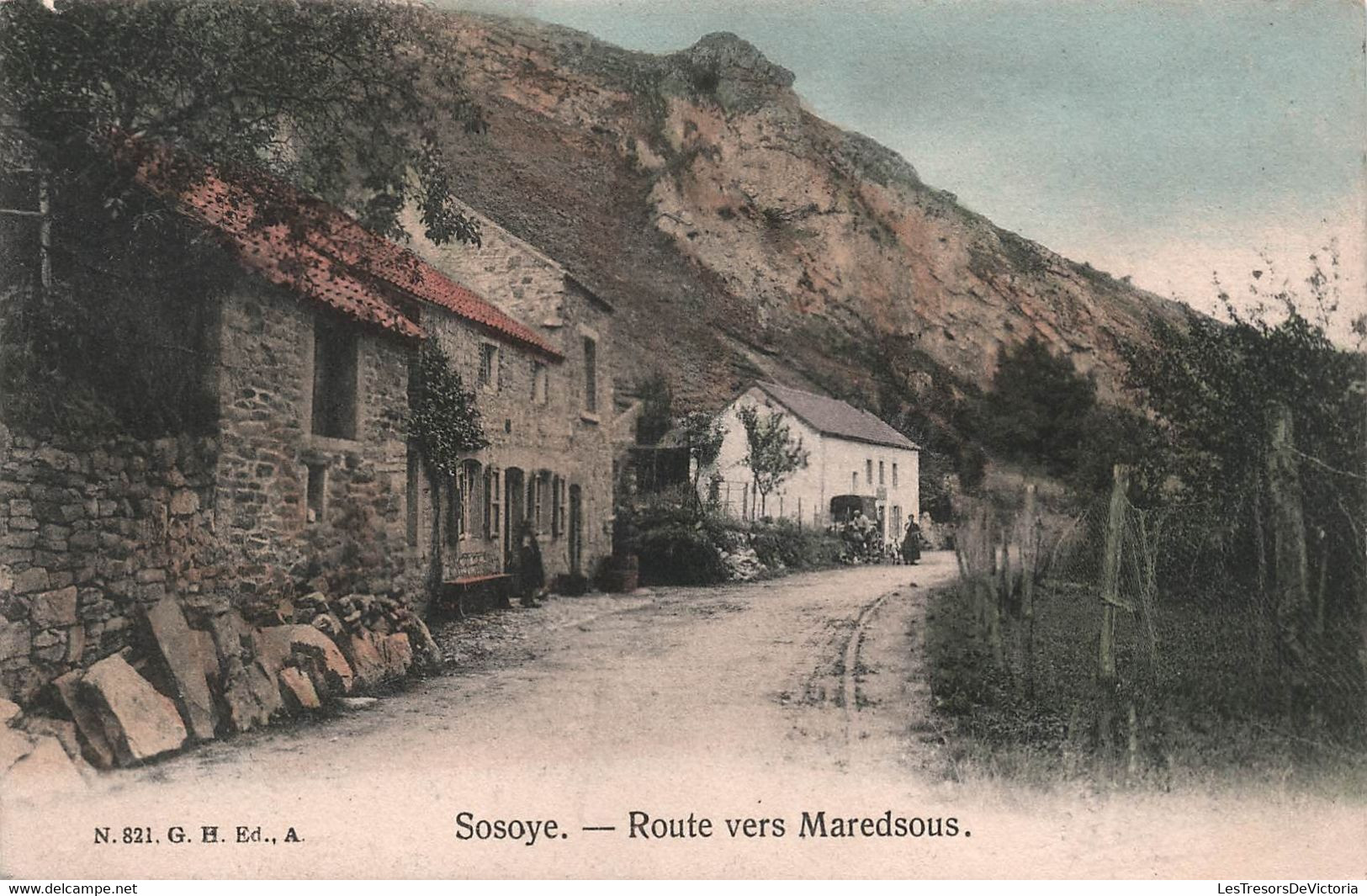 BELGIQUE - Sosoye - Route Vers Maredsous - Colorisée - Carte Postale Ancienne - - Andere & Zonder Classificatie