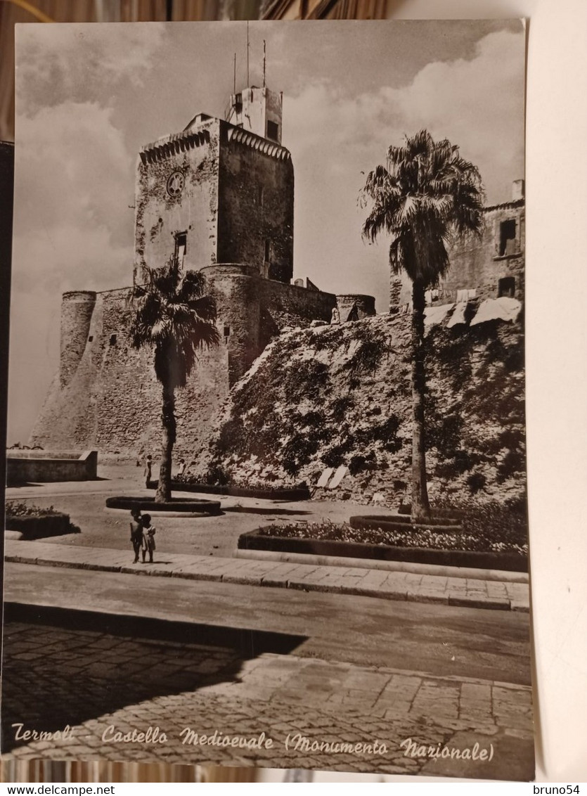 Cartolina Termoli Provincia Campobasso Castello Medioevale Monumento Nazionale 1960 - Campobasso