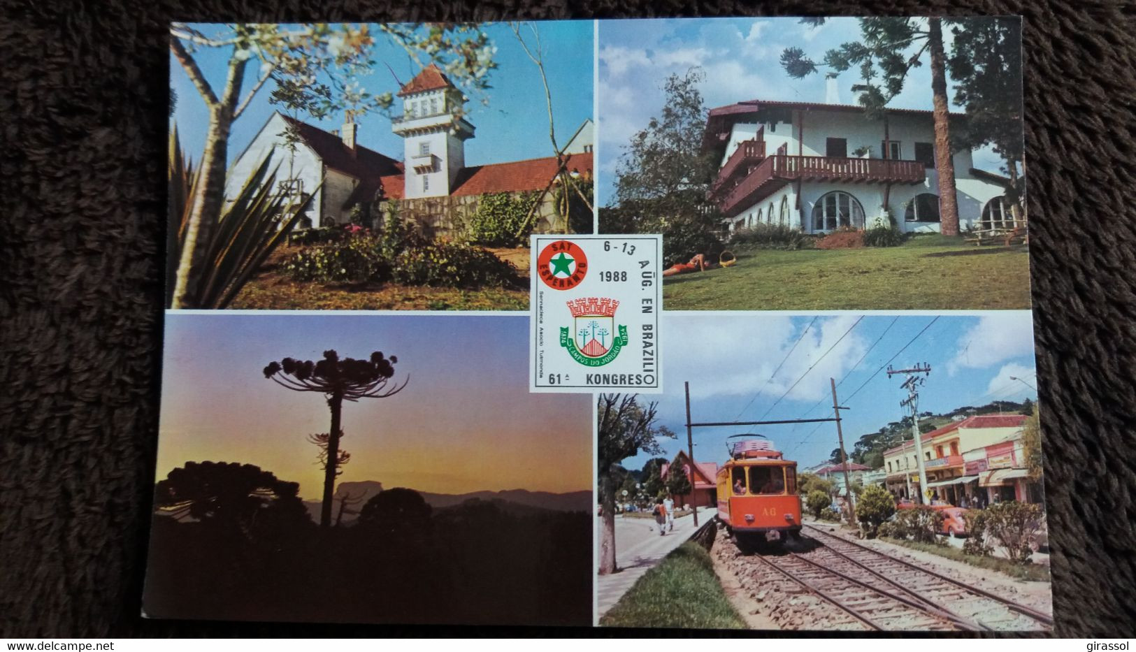 CPM ESPERANTO LANGUE INTERNATIONALE KONGRES 1988 BRAZILIO VIDA JOJ CAMPOS DO JORDAO  TRAMWAY - Esperanto