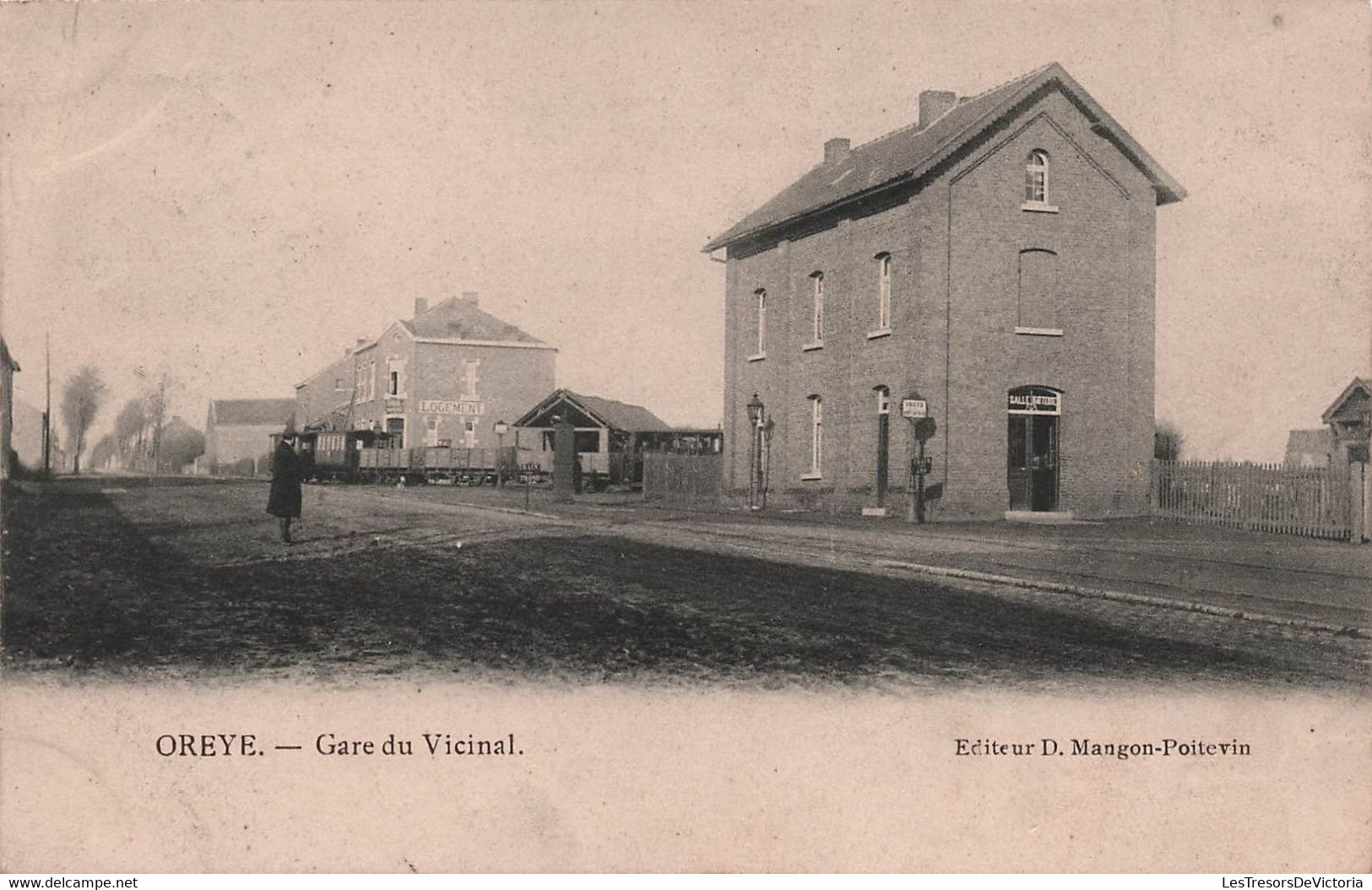 BELGIQUE - Oreye - Gare Du Vicinal - Tramway - Editeur Mangon Poitevin - Carte Postale Ancienne - - Oreye