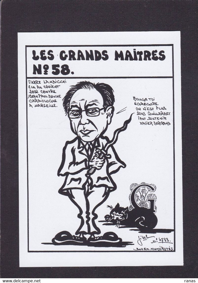 CPM Franc Maçonnerie Grands Maitres En 300 Ex. Numérotés Par JIHEL Maçonnique Pierre Lambicchi - Philosophy