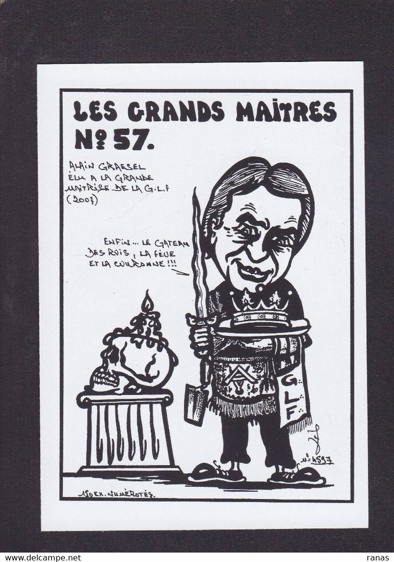 CPM Franc Maçonnerie Grands Maitres En 150 Ex. Numérotés Par JIHEL Maçonnique Alain Graesel - Philosophy