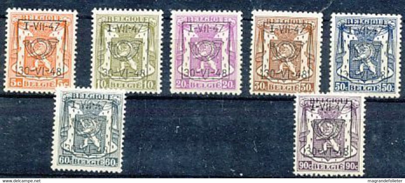 TIMBRE STAMP ZEGEL  BELGIQUE PREOBLITERE I-VII-47  XX - Other & Unclassified