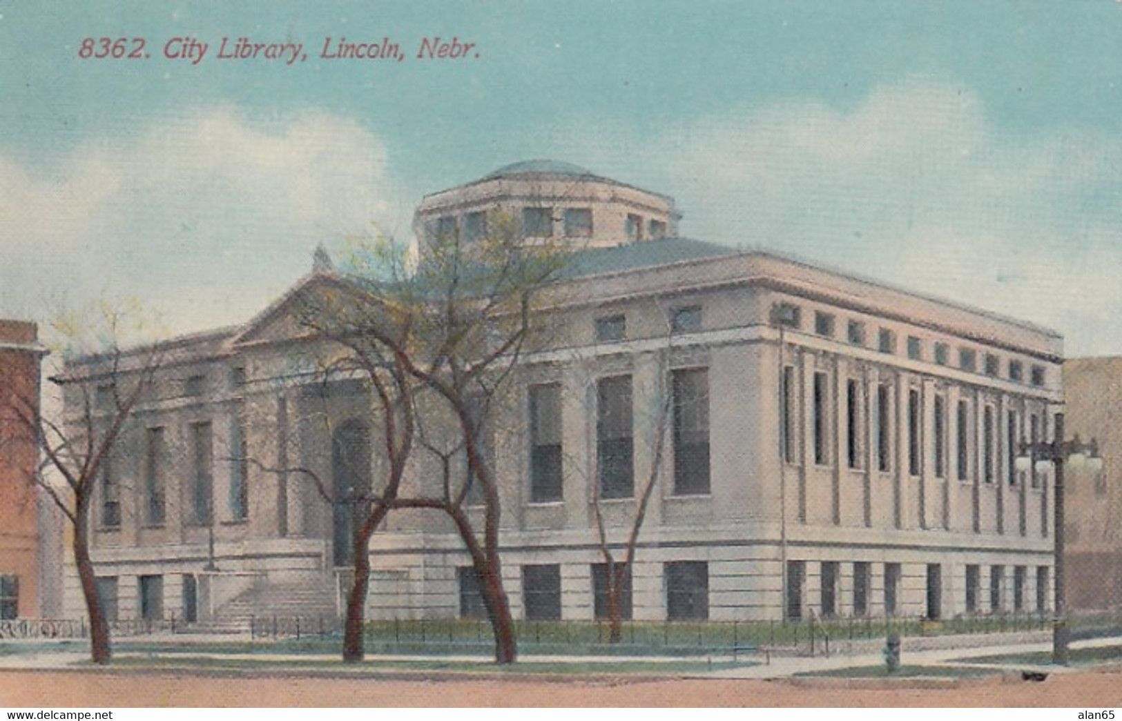 Lincoln Nebraska, Public Library Building Architecture, C1900s/10s Vintage Postcard - Libraries