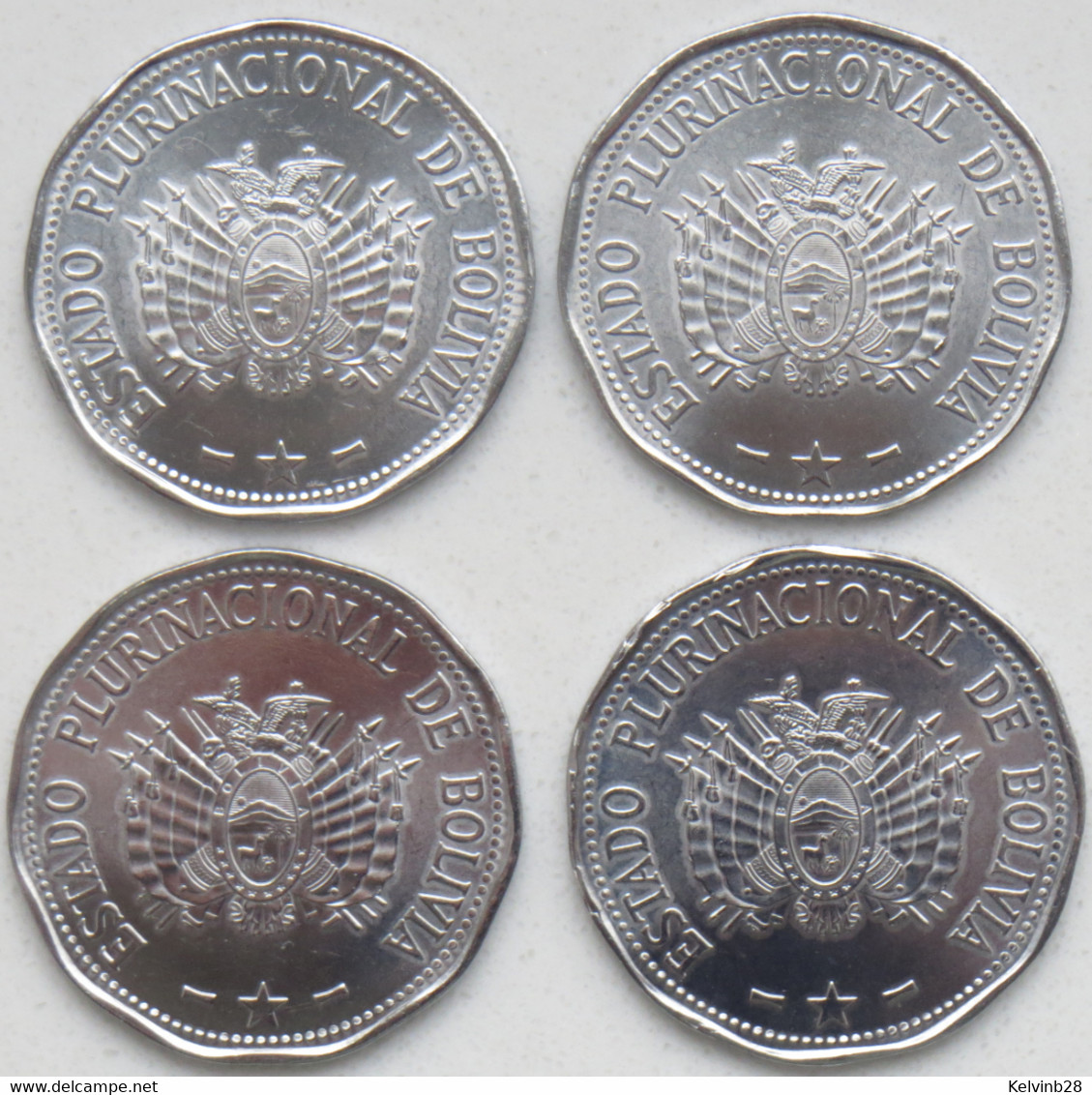 Bolivia Set 4 Coins 2 Bolivianos 2017 UNC - Bolivie