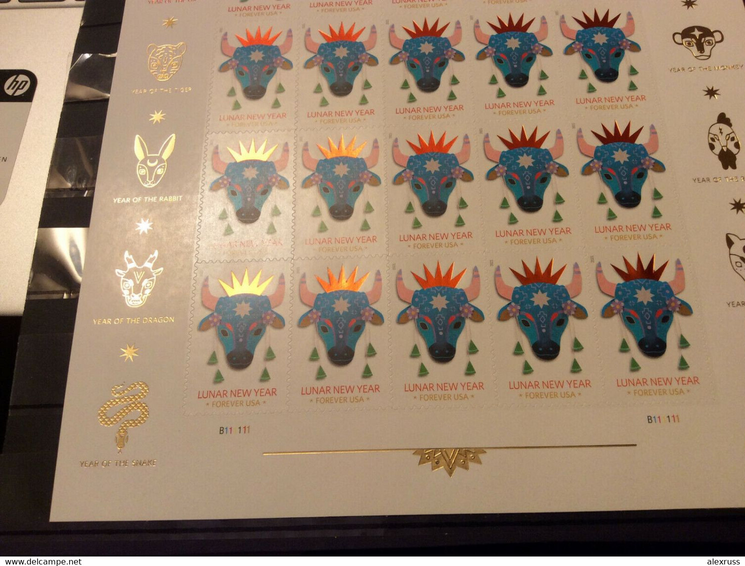 US 2021 Chinese Lunar New Year Series: Year Of The Ox, Sheet Of 20 Forever Stamps, Special Print, VF MNH**,,See Pics !! - Hojas Completas