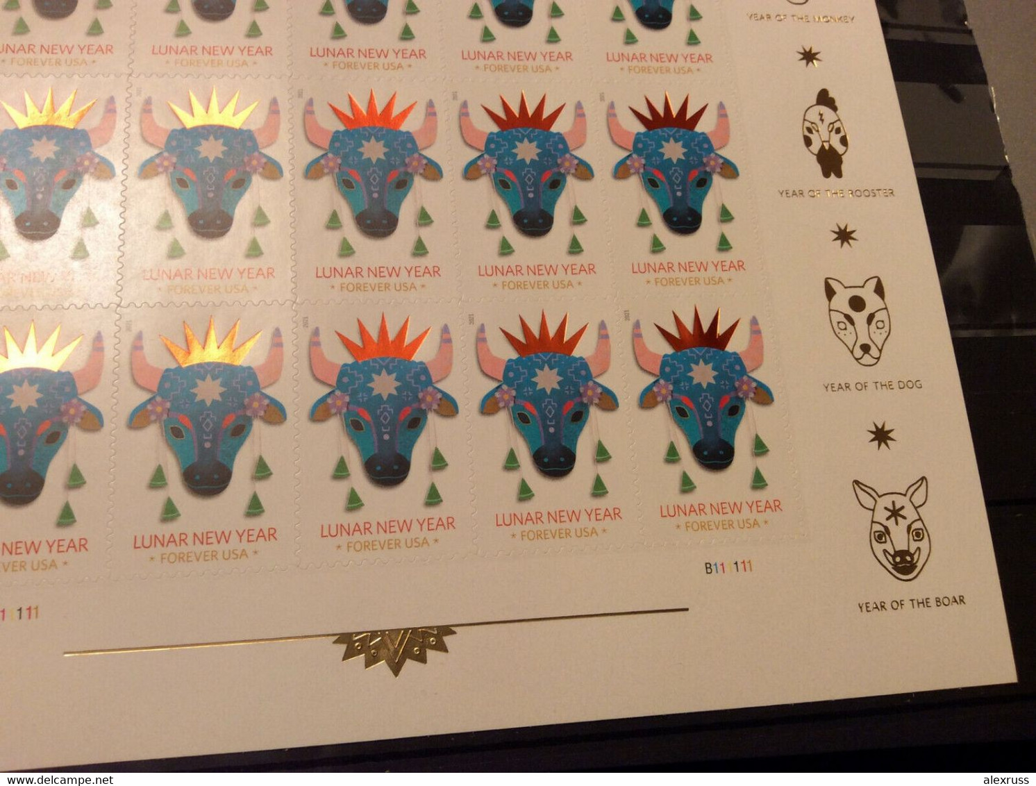 US 2021 Chinese Lunar New Year Series: Year Of The Ox, Sheet Of 20 Forever Stamps, Special Print, VF MNH**,,See Pics !! - Unused Stamps