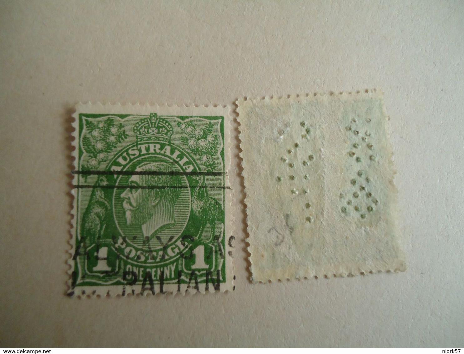 AUSTRALIA   USED STAMPS  2    ONE WITH PERFINS - Prove & Ristampe