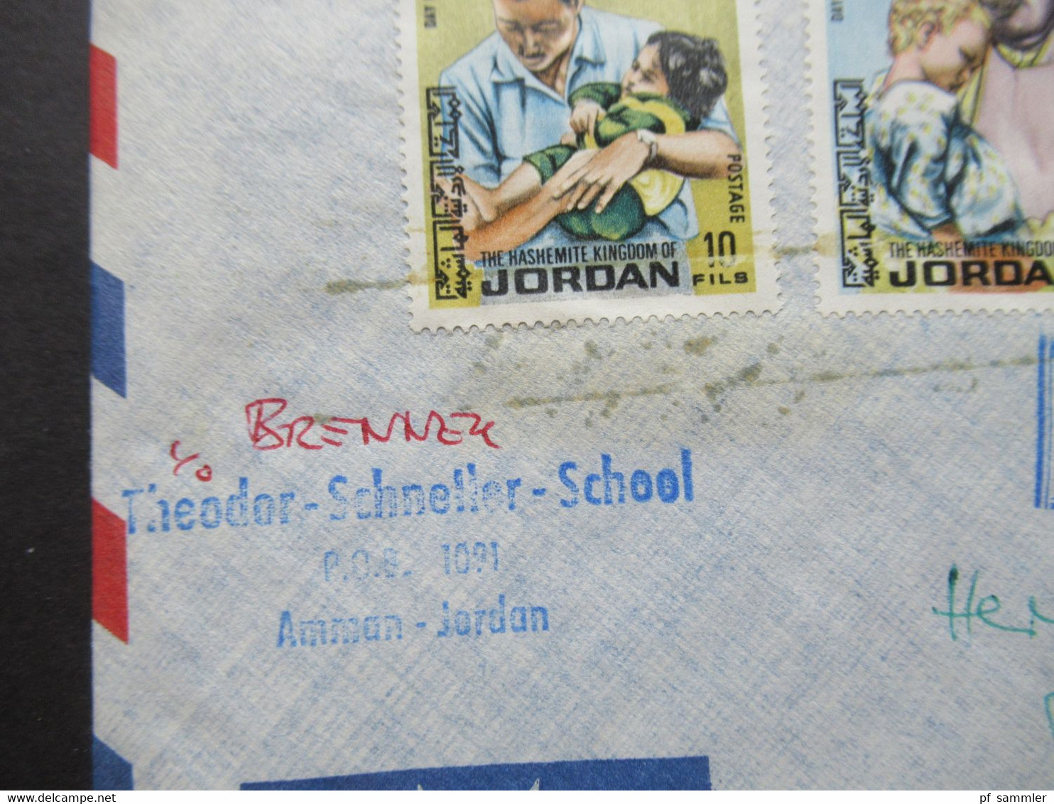 Jordanien Belegeposten 17 Stück 1970er Jahre / schöne Frankaturen / teils Einschreiben!! Stp. Theodor Schneller School