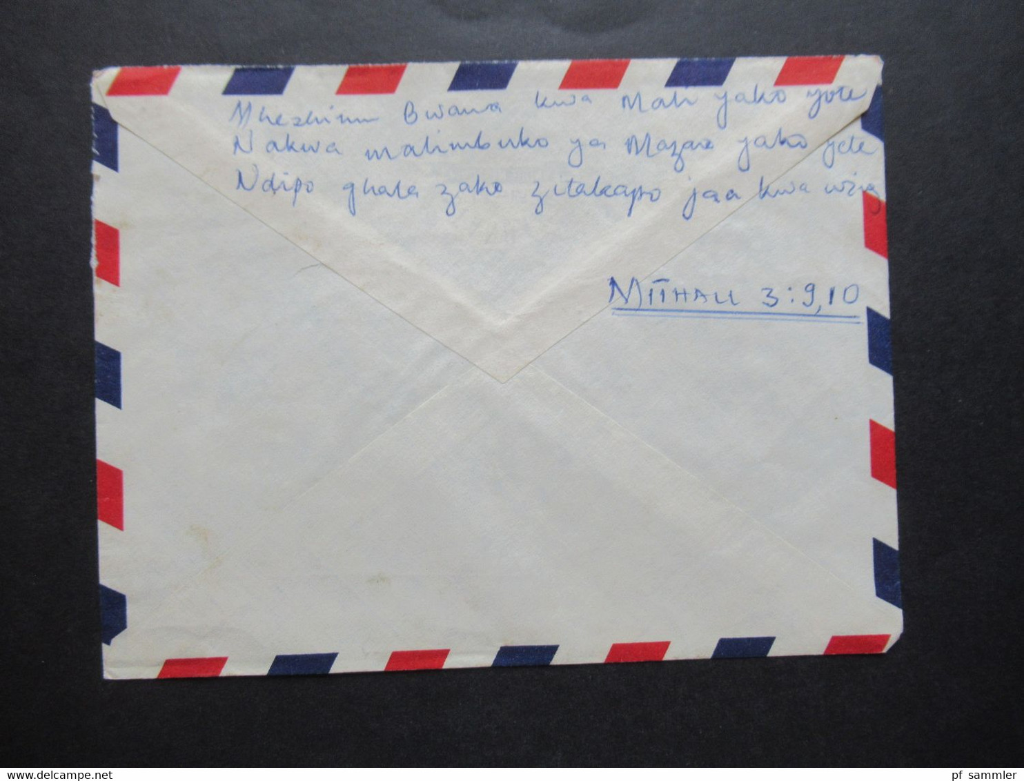 Afrika Tanzania Belegeposten 5 Stück 1970er Jahre / schöne Frankaturen / Air Mail / Luftpost