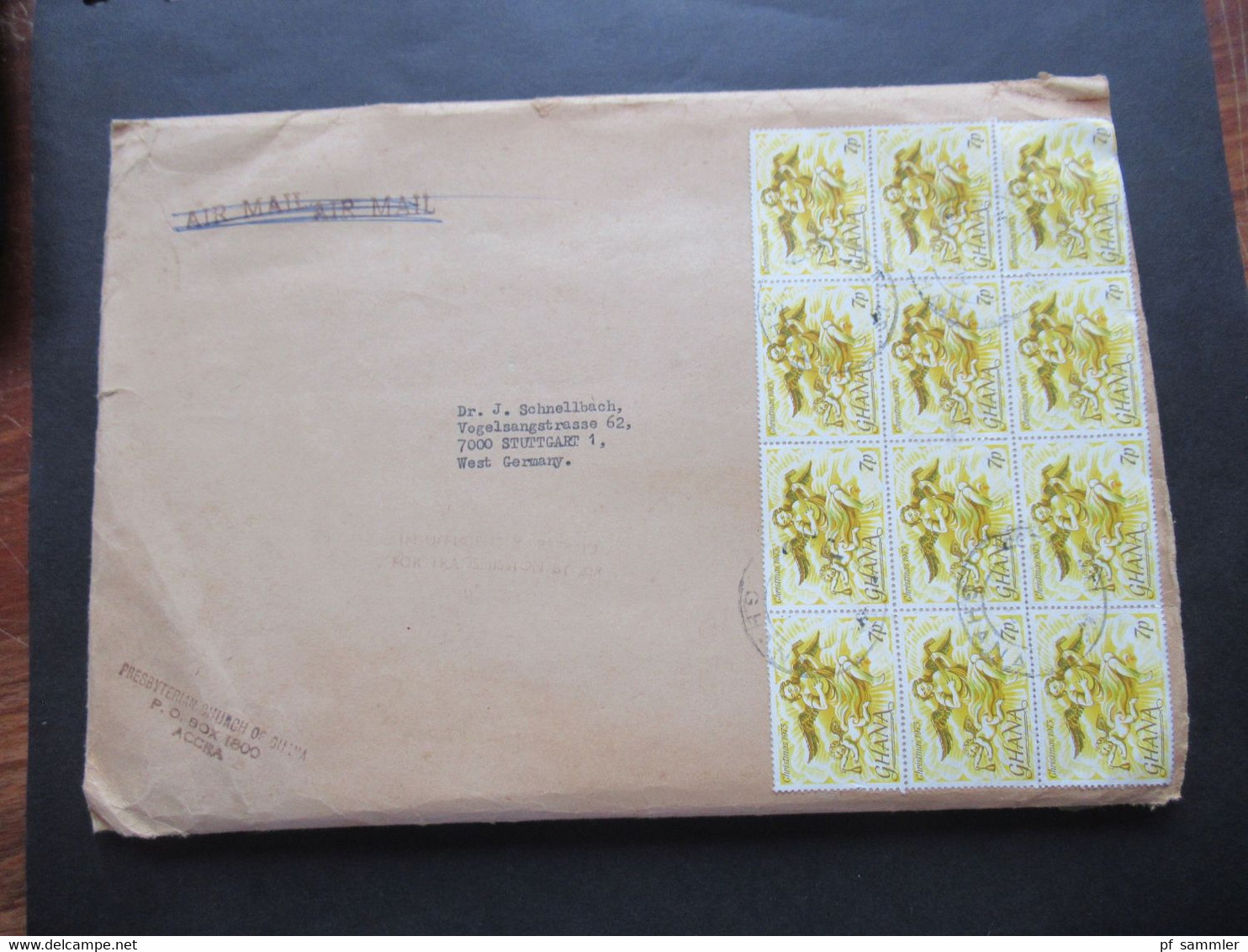 Afrika Ghana kleiner Belegeposten 3 Stück 1970er Jahre / schöne Frankaturen / Air Mail / Luftpost