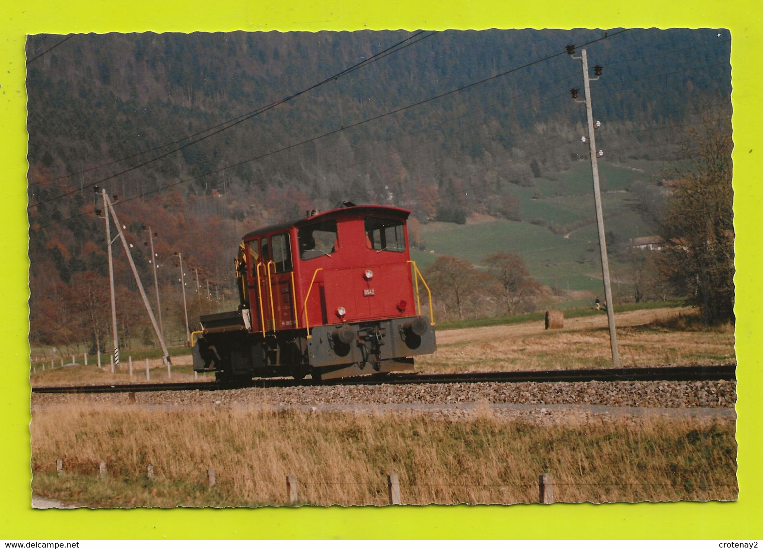 Suisse TRAIN Ligne Neuchâtel Les Verrières DRAISINE Des CCF VOIR DOS Carte Postale Optique Sociale Genlis N°9082 N°10A - Les Verrières