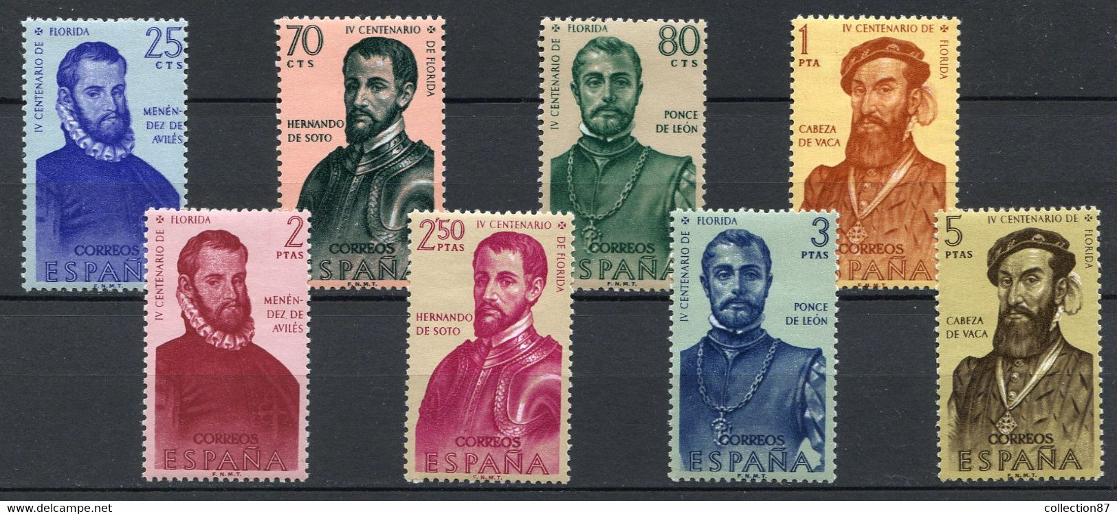 Réf 52Bis  -- ESPAGNE -- Yvert PA N° 979 à 986 ** Neuf Luxe MNH - ESPANA - Nuevos