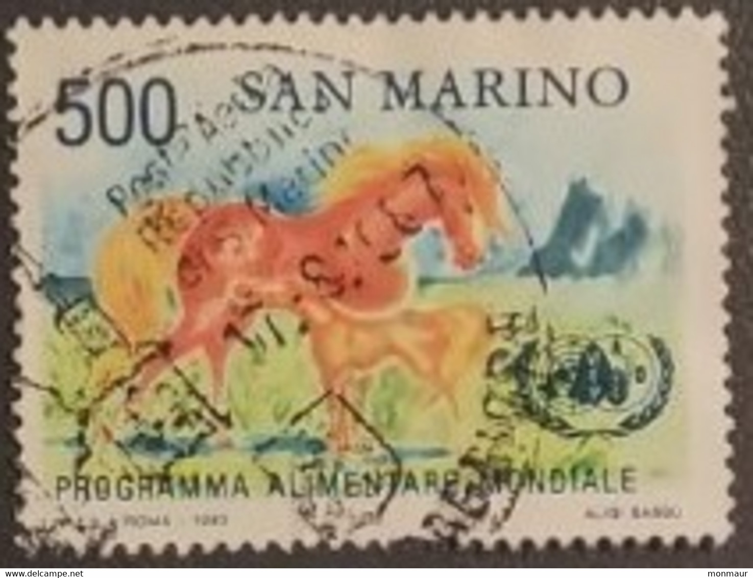 SAN MARINO 1983 PROGRAMMA ALIMENTARE MONDIALE - Usados