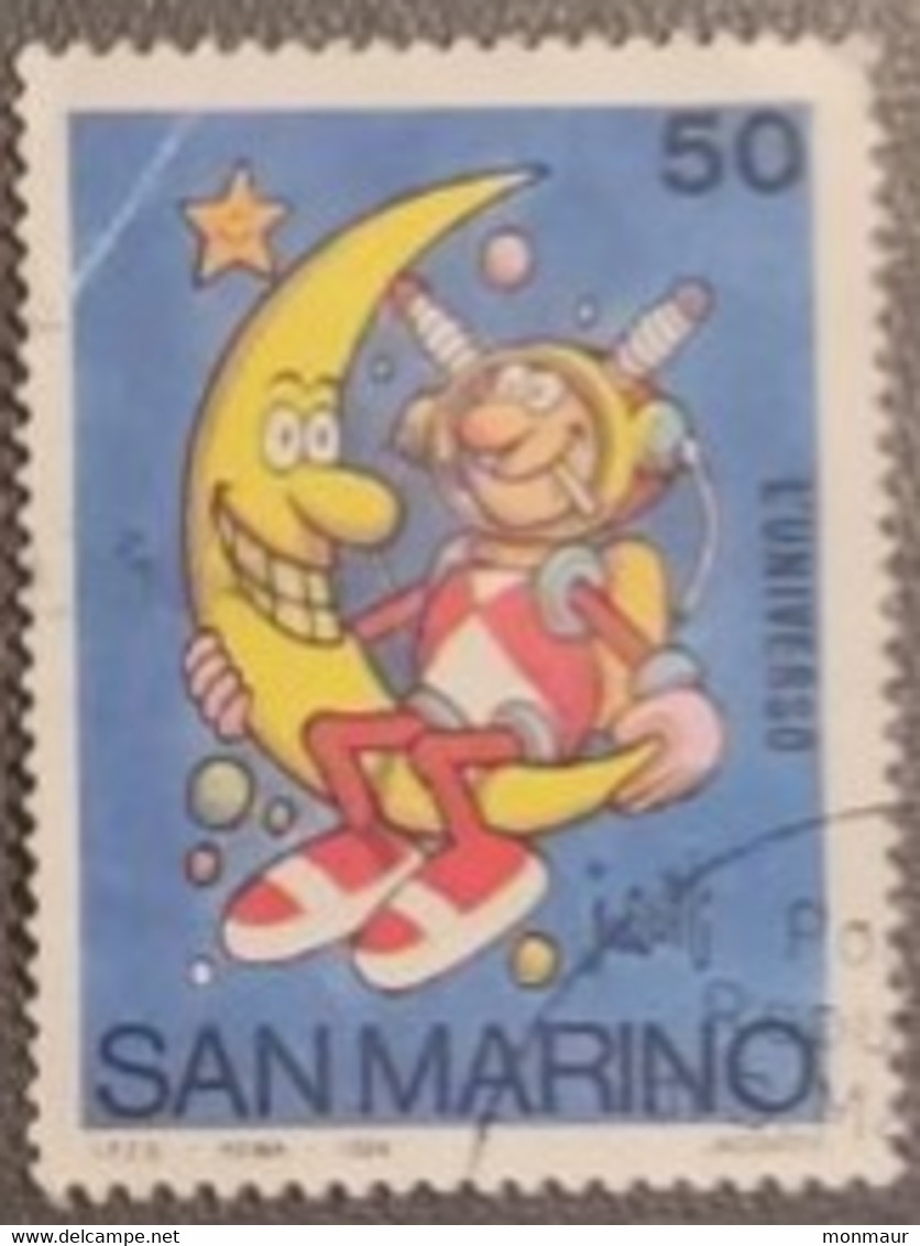 SAN MARINO 1984 SCUOLA E FILATELIA LIRE 50 - Gebruikt